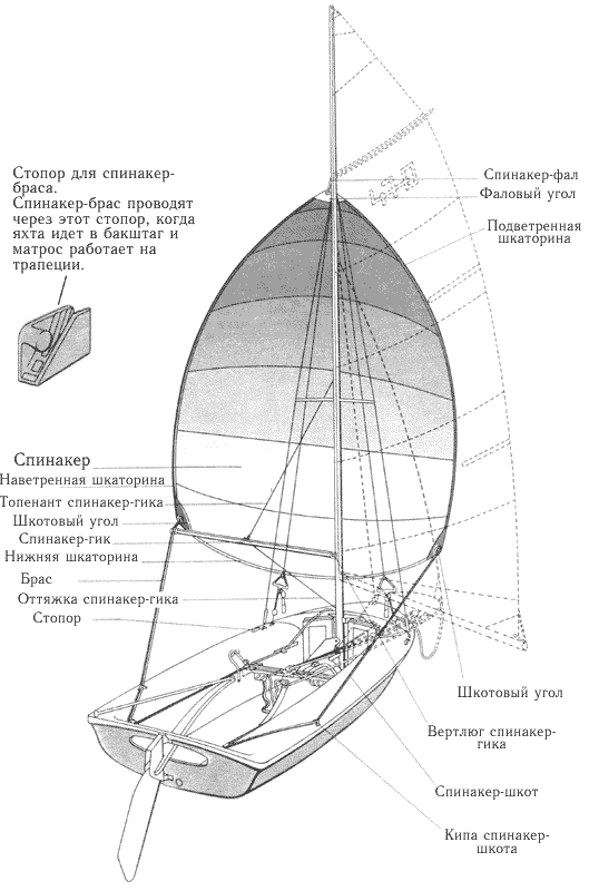 Части спинакера.