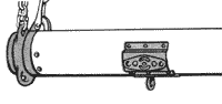 Кормовой конец (нок) гика.