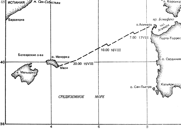 Рис. 32. Западная часть Средиземного моря.